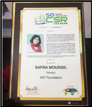 "Most Talented CSR Leader Award" 2015